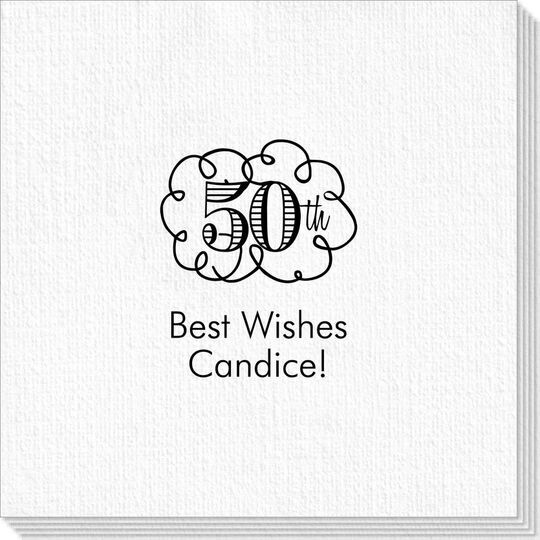 Fun Anniversary Scroll Deville Napkins